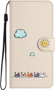 Bao Ví bằng da đối với Honor X6C thiết kế mèo dễ thương chống mùa thu ví da mềm lật trường hợp đối v