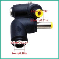 CRE DC5521 to DC5525 Converter Adapter 90 Degree Power Conversion Head for Laptops