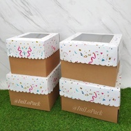 [5Pcs] Party Tart Box X22X20 22 cm Cake Box/ 22 cm Tart Box/ Free Shipping