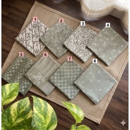 HIJAU MINT GREEN GREENTEA GREEN CAP BATIK CLOTH SAGE JADE COLOR CAP BATIK