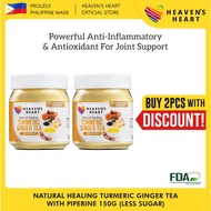 ♞,♘[Buy 2pcs] Heaven's Heart Natural Healing Turmeric Ginger Tea With Piperine 150g (Less