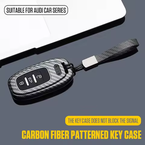 ABS Carbon Fiber Style Car Key Case Cover For Audi A1 A3 8P A4 B8 B9 A5 A6 C7 A7 A8 Q3 Q5 Q7 Q8 C8 D