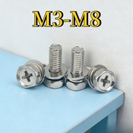 Phillips Hex Bolt/ Phillips Hexagonal Bolt W/Washer / Hexagonal Capscrew Nickel-Plated M3M4M5M6M8 [W