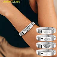 JEROMY Inspirational Quotes Braclets, Stainless Steel/PVC Silver Family Friendship Bracelet, Simple 