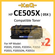 2x CE505X 05A 505A 505X LaserJet Compatible Toner  05A 05X 505 P2035 P2035n P2050 P2055 P2055d P2055