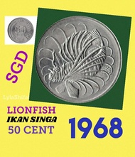 Koin singapura 50 cent 1968 singapore cents