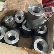 Reducer Tee Besi Class 3000 Npt 1 X 1/2" Inch / V- Tee Carbon Steel