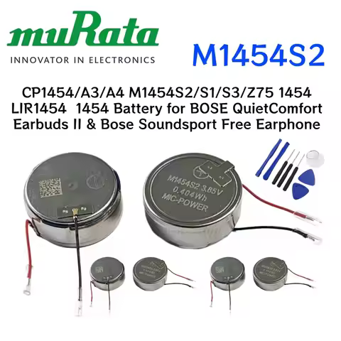 2PCS M1454S2 3.85V 105mAh 1454 Battery for BOSE QuietComfort Earbuds II & Bose Soundsport Free Earph