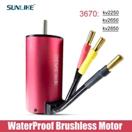 SUNLIKE 3670 2250kv/2650kv/2850kv Waterproof Brushless Motor RC Car Motor Para sa 1/8 1/10 2S 3S RC
