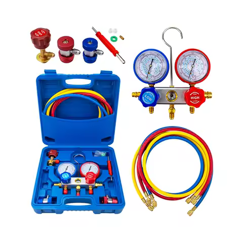 Manifold Gauge Set Manometer Diagnostic Tool R134a R22 R410a R404a for Auto Air Conditioning Refrige