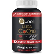 100% authentic- Qunol Ultra CoQ10 100mg Softgels- 3x Better Absorption, Antioxidant for Heart Health