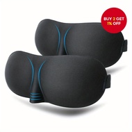 Contoured Sleep Mask - Soft Blackout Eye Cover For Travel, Naps, Meditation, Men & Women 3D  Topeng 