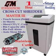 Powerful Master III Paper Shredder , Heavy Duty Paper Shredder , 1 Hour Cycle Duty ( non-stop)