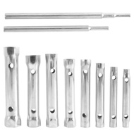 10pcs 6-22mm Double-Ended Carbon Steel Tubular Socket Wrench Set Plumber Back Nut Spark Plug T-Bar