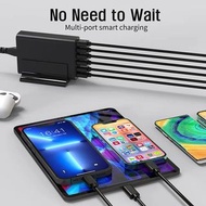 6端口USB-A 5V 2.4A智能端口和QC3.0通用超大功率60W充電器底座 2ndckp bynckp 1540 6 Ports USB-A 5V 2.4A Smart Port and  QC