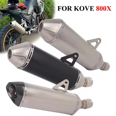 For Kove 800X Pro 800X Adventure 800X RALLY Exhaust Muffler Escape System Slip On Middle Link Pipe K