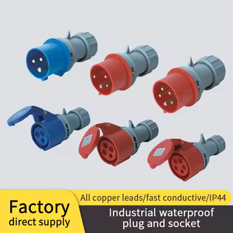 New Second Generation Industrial Plug Connector IP44 3-core 4-core 5-core 16A/32A Aviation Socket Wa
