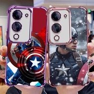 HR-37 Captain America Case for VIVO Y19 Y29S V29 Y04S Y29 Y04
