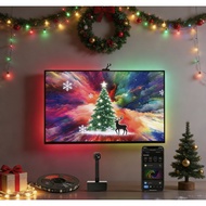 C【Tuya TV Backlight】21-65 inch RGBIC Smart TV Backlight LED Strip with Came via TUYA App Alexa/Googl