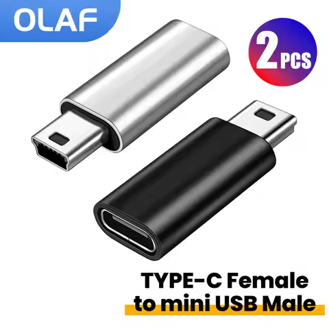 Type C to Mini USB Adapter Fast Charging Data Transfer USB C Female to Miniusb Male Converter For Ca