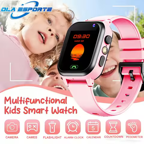 New Study Smartwatch Children HD Camera Games Flashlight Sleep Monitoring Alarm Calculator Birthday 