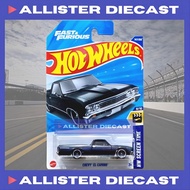 HW Hot Wheels Chevy El Camino Black Hotwheels Chevy El Camino Black Fast Furious Screen TimeHW