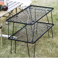 [SG seller] DIY Folding Campfire Grill Portable Camp Table Barbecue Camping Shelf Picnic BBQ Outdoor