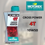 MOTOREX น้ำมันเครื่อง รุ่น Cross Power 4T สายวิบาก เบอร์ 10W50 10W60 ขนาด 1.0L (New Package)