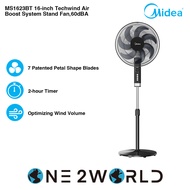 Midea MS1623BT 16-inch Techwind Air Boost System Stand Fan,60dBA , 50W