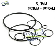 5.7MM CS NBR Sealing O-Ring Rubber Ring Black O Ring Gaskets Black 5.7MM Terbal 丁腈橡胶 密封 橡胶圈 O 型圈垫圈 I