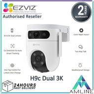 Ezviz H9C Dual Lens 3K Waterproof Pan/Tilt Color Night Vision Two Way Talk (5MP + 5MP) Outdoor Secur