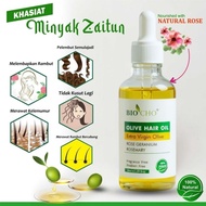 100% NATURAL -BIOCHO MINYAK RAMBUT ZAITUN/ HAIR OLIVE OIL 50ml   (Anti dandruff - kelemumur )