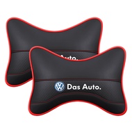 Breathable Leather Headrest Neck Pillow Car Head Neck Pillow For VW Sharan Passat Caddy Touran Tigua