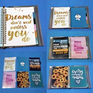 Motivational Quote Binder Divider 2 Rings, 6 Rings, 20 Rings, 26 Rings 1 Set of 6 Cheap Sheets