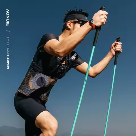 AONIJIE Outdoor Folding Trekking Pole Pole Cross-country Running Ultra-light Aluminum Climbing Hikin