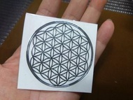 特別訂製55mm大的 ．生命之花 ．金屬貼紙, 多買有折．MAC book 貼紙