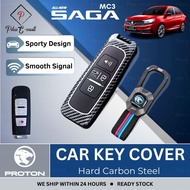 All New Proton Saga MC3 Key Cover Carbon Car Key Holder Cover Kunci Saga MC3 Accessories 2025 2026