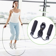 Plastic fitness jumping rope DN02 with foam handle (random color)