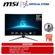 MSI G32CQ5P Curved Gaming Monitor ( 31.5" VA WQHD / 180Hz / 1ms / Adaptive sync / HD MI + DP )
