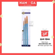 Keep Smiling Round Head Watercolor Brush Set 3 Trees, acrylic Drawing, gouache, Oil Paint