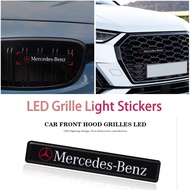 Mercedes Benz Car Front Hood Grille Logo LED Logo Badge Decorative Light for W212 W204 W213 W205 W211 A180 A200 B180 C180 E200 CLA180 GLB200 GLC300 S CLS GLA GLE