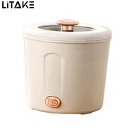 Portable Electric Pot Hot Pot Electric With Detachable Power Cord Button Control Anti Dry Burning Fu