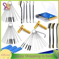 Carburetor Cleaner Kit,Torch Tip Cleaner Set with Brush Brushes Hexagonal Wrench Scraper and Cleanin