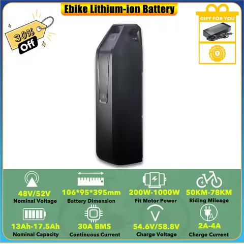 Jasion RetroVolt Ebike Replacement 48V 13Ah 15Ah 17.5Ah Lithium-ion HL Down Tube Battery Pack