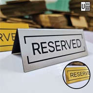 Reserved Sign Restaurant laser engrave Table Sign/ acrylic Table Sign Reserved Booked Stand