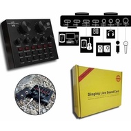 V8-Live Sound Card, USB External V8 Karaoke Recording Mobile Audio Mixer, Audio Live Broadcast KTV S