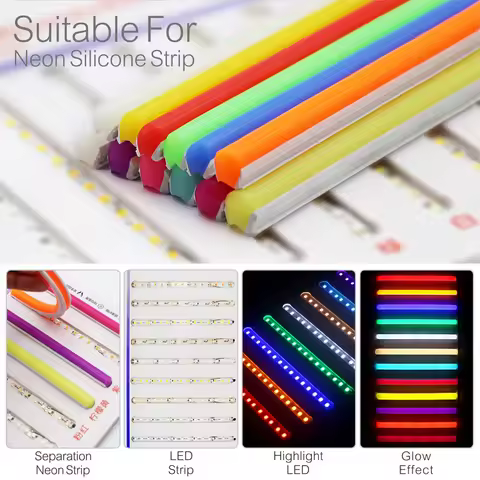 6mm Width S Shape Tape Light DC12V 2835 LED Strip 1-5m 120LED/m WhiteRedBlue. DIY Neon Sign Letter F