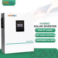 VFDYEA 3.6KW 5.5kw 6.2kw MPPT Hybrid Solar Inverter 24v 48V  220Vac  Pure Sine Wave Inverter