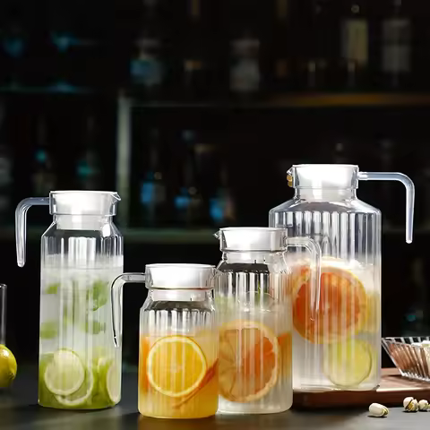 Pitcher With Lid - Beverage Serveware And Storage Container For Hot Liquids Or Cold Drinks Juice Con
