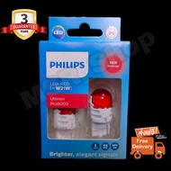 Philips หลอดไฟรถยนต์ ไฟเบรค ไฟท้าย Ultinon Pro6000 LED T20 W21 Red Light (สีแดง) แท้ 100% รับประกัน